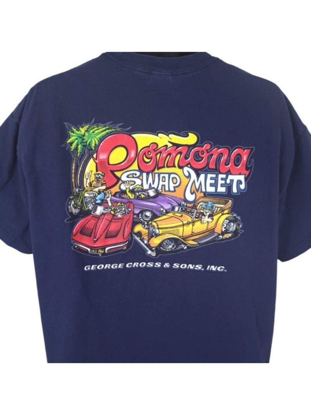 Pomona Swap Meet T Shirt Mens Size XL Blue 2010 Classic Car Show